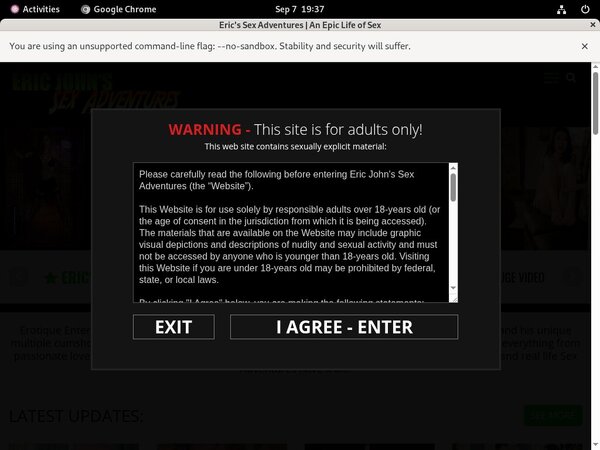 Eric Johns Adventures Password Username Eric Johns Adventures Password Username
