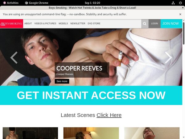 Free Account In Boys Smoking