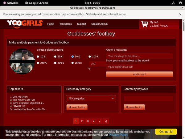Goddessesfootboy Daily Pass