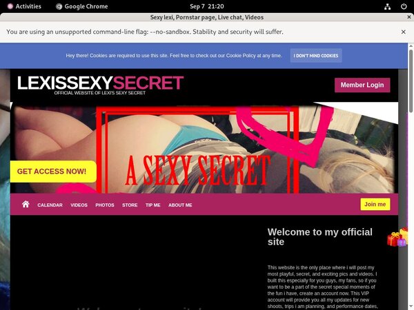 Lexissexysecret.modelcentro.com Hack Account