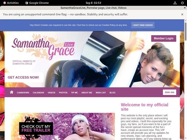 Samanthagracelive.modelcentro.com Porn Site