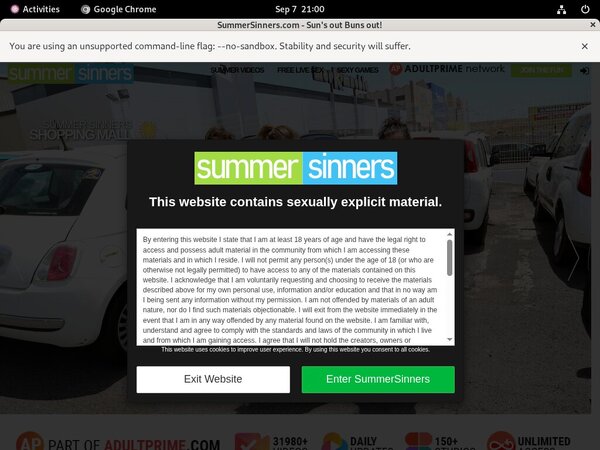 Summer Sinners Network Password