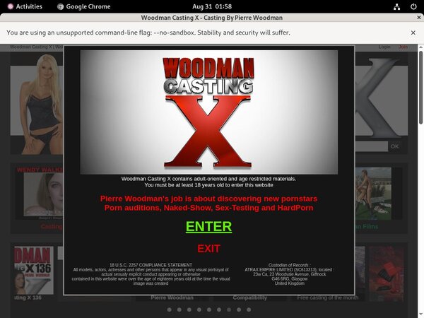 X Casting Woodman Account